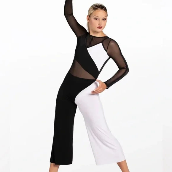 Weissman Costumes Weissman Black White Unitard Contemporary